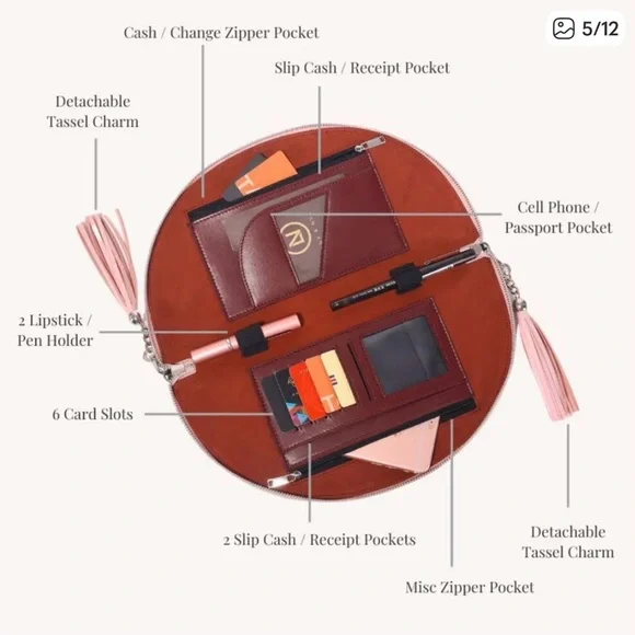 Lux & Nyx
NWT Fan Bag 5-Way Wear Crossbody Wallet. Large. Silver. - Picture 5 of 5